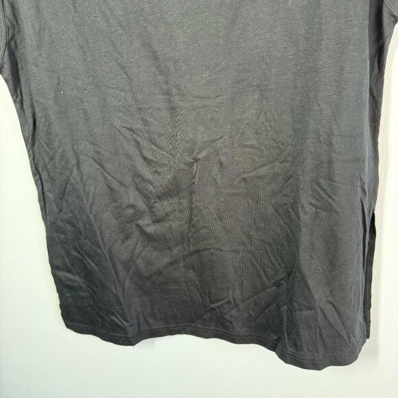 NWOT Madewell Sleeveless T-Shirt Small Black Side Slit Modal/Silk Blend Casual - Picture 4 of 9